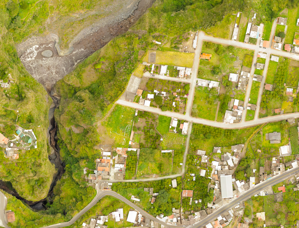 A,Modern,Aerial,Map,Created,Using,Geospatial,Technology,,Gis,,Drones,