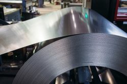 Roll,Of,Galvanized,Steel,Sheet.,Close,Up,View.